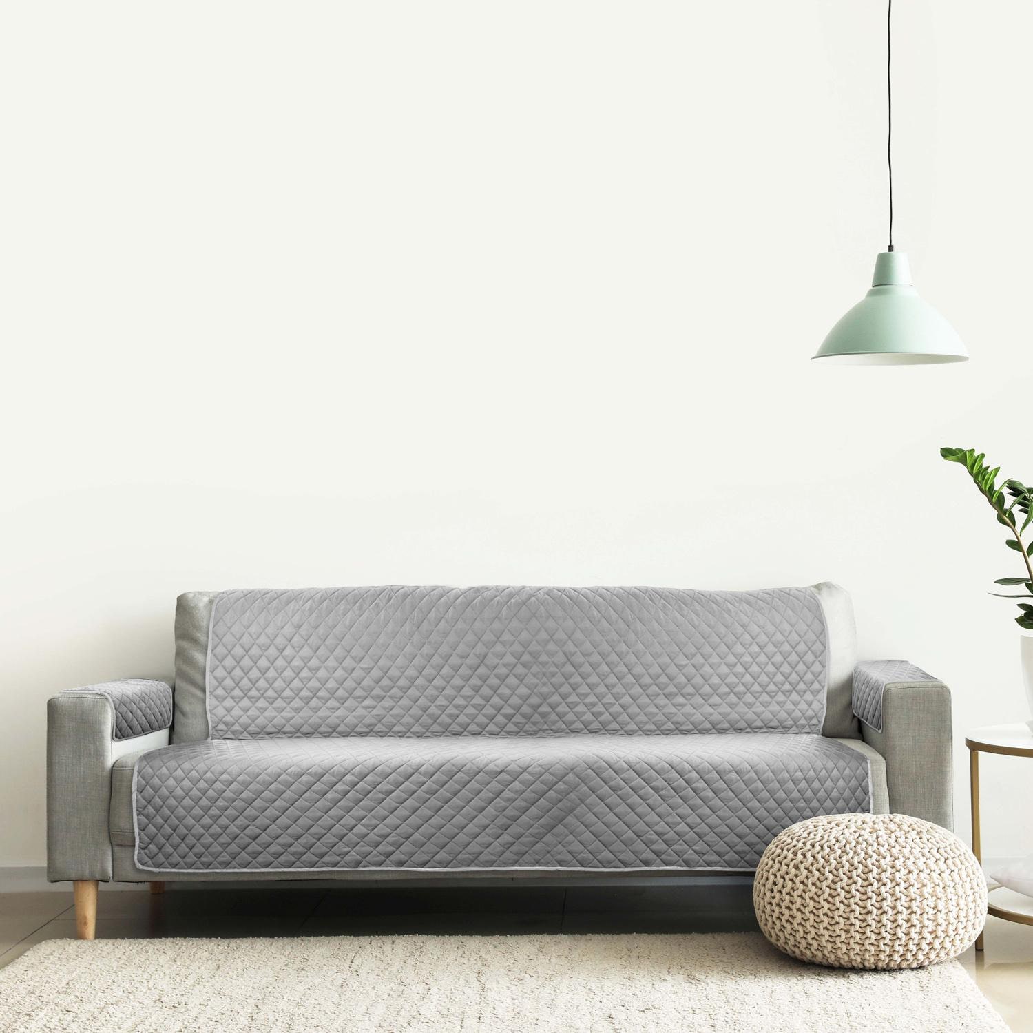 Potah pohovky třímístný šedý / antracitový 160 x 191 cm + 2 x 50 x 55 cm Potah pohovky třímístný šedý / antracitový 160 x 191 cm + 2 x 50 x 55 cm