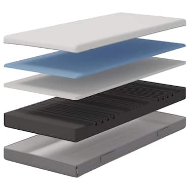 Sleezzz Premium viscoelastic mattress 90 x 200 cm, height 20 cm, firmness level H2/H3, with reversible handles + mattress topper / mattress topper 90 x 200 cm