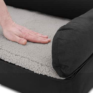 80 x 55 x 23 cm orthopaedic dog bed with backrest size M