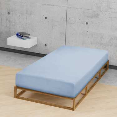 Castell Spannbettlaken Jersey eisblau 140 x 190 - 150 x 200 cm