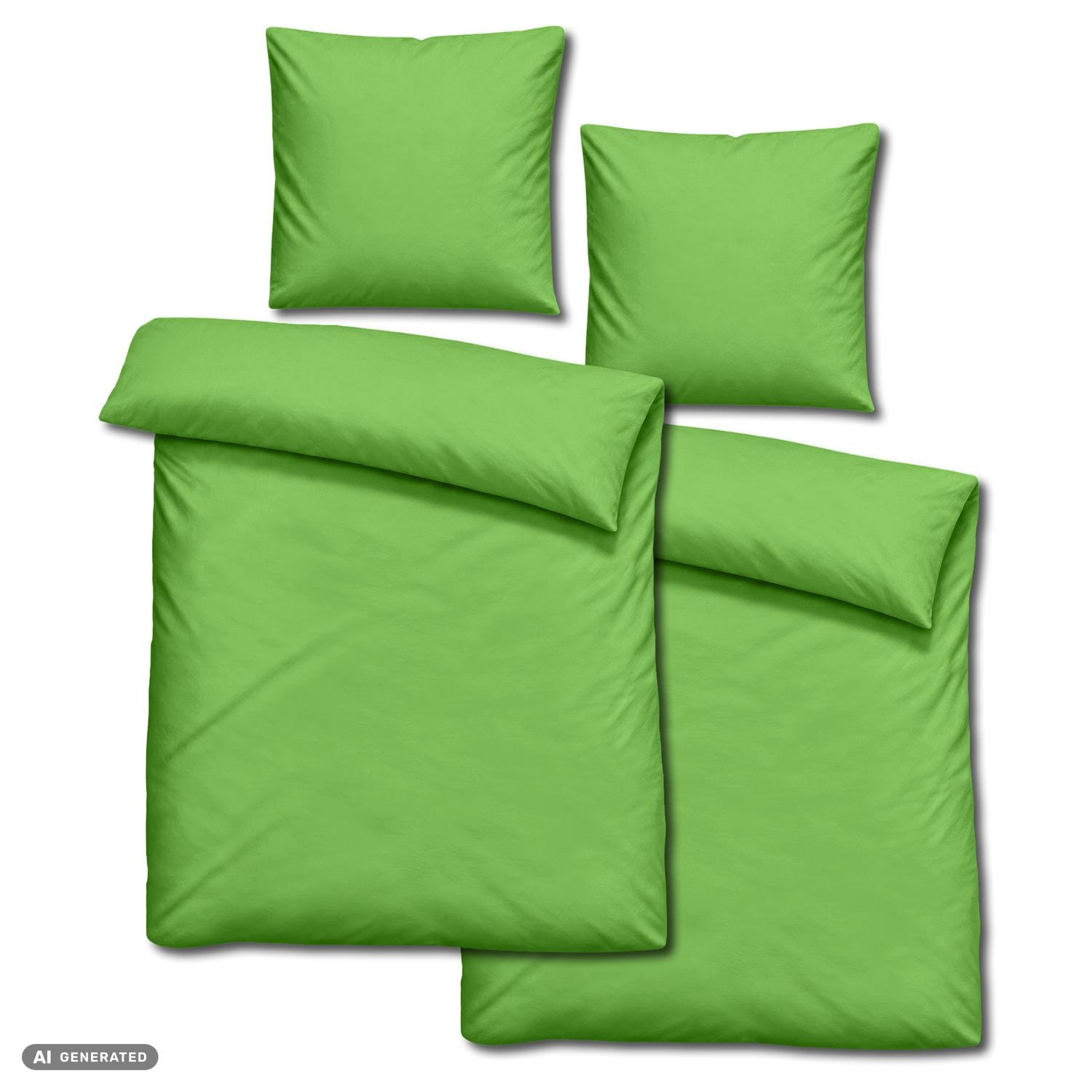 Set doppio di biancheria da letto Cloud Comfort in raso di mako, 135 x 200 cm + 80 x 80 cm