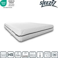 7-zone visco-elastisch matras Sleezzz Smart 120 x 200 cm, hoogte 18 cm, hardheidsniveau H3 met luchtgeheugenschuim
