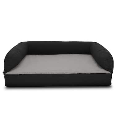 80 x 55 x 23 cm orthopaedic dog bed with backrest size M