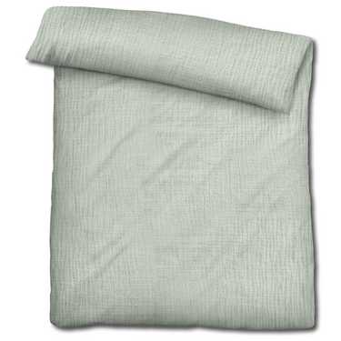 Double pack Sleezzz® muslin bed linen green 135 x 200 cm + 80 x 80 cm