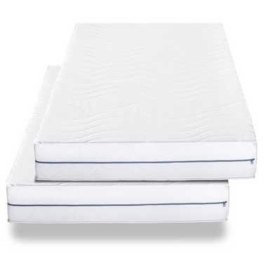 Double pack ergonomic mattress 90x200 cm 7-zone Supportho Premium, height 18 cm, firmness level H2/H3, twin set