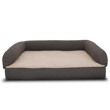 Letto ortopedico per cani 120 x 80 x 31 cm con schienale taglia M