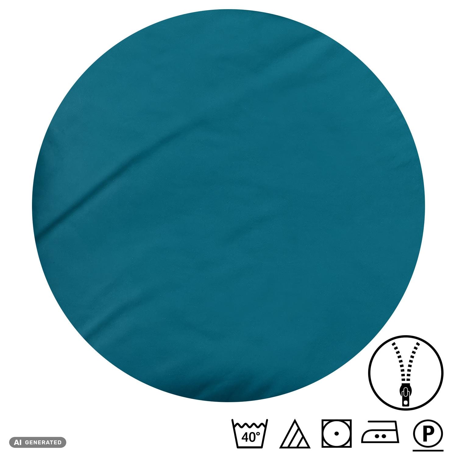 Roupa de cama CloudComfort Basic em microfibra, cor petróleo, 135 x 200 + 80 x 80 cm