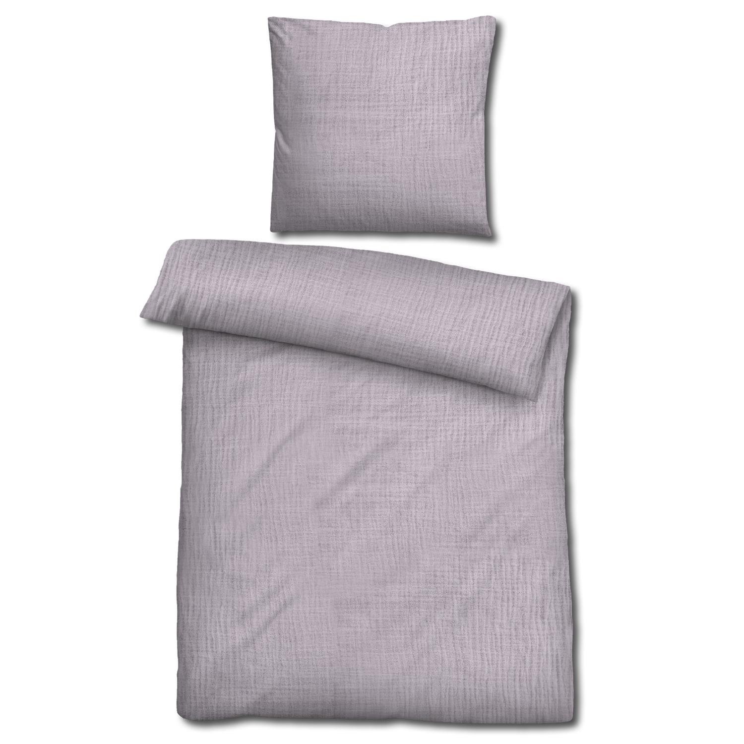 Sleezzz® muslin bed linen purple 155 x 220 cm + 80 x 80 cm