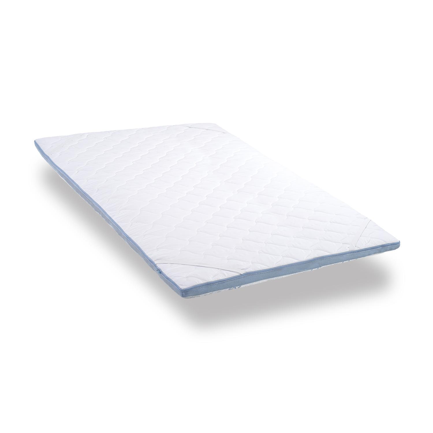 Cold foam topper CloudComfort Cool 120 x 200 cm H2/H3, height 7 cm, firmness level H2/H3, 7-zone topper with summer and winter side
