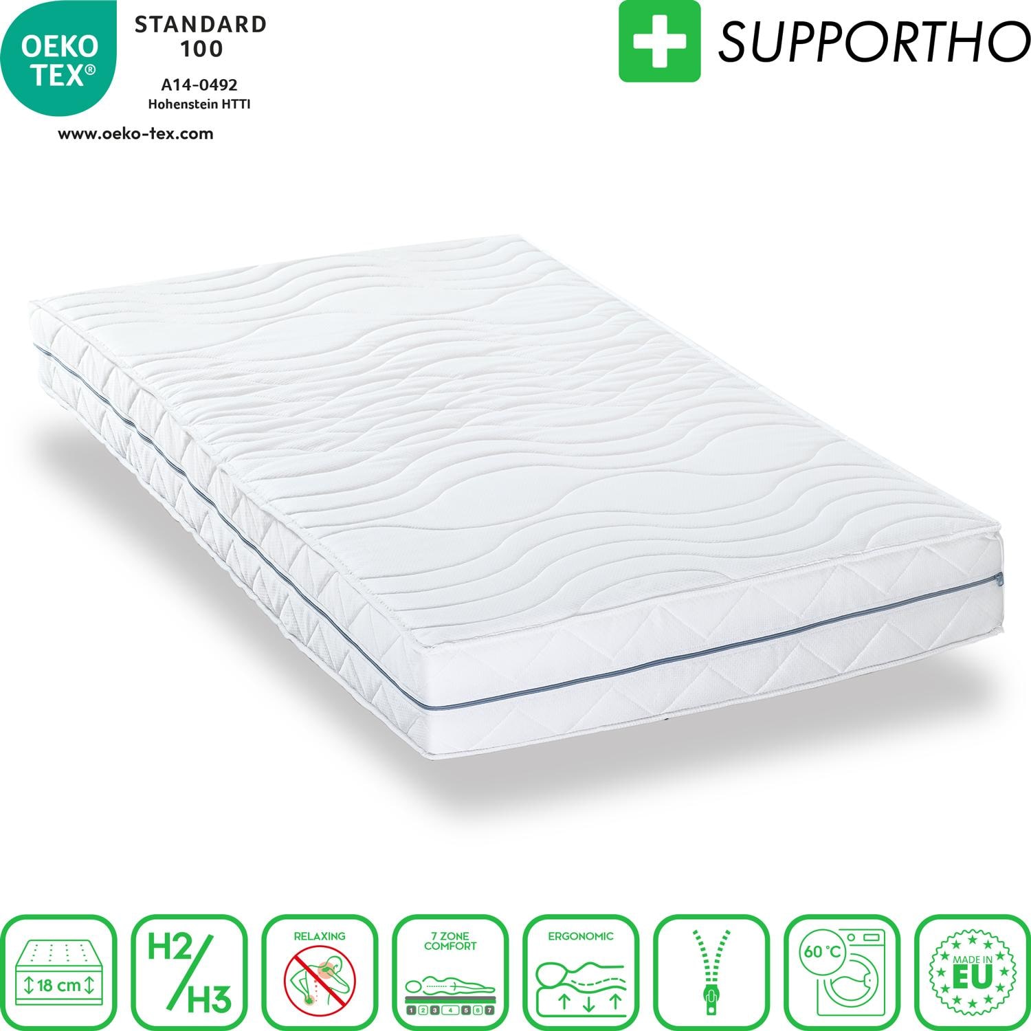 Features as icons – Supportho Premium 120 x 200 cm H2/H3