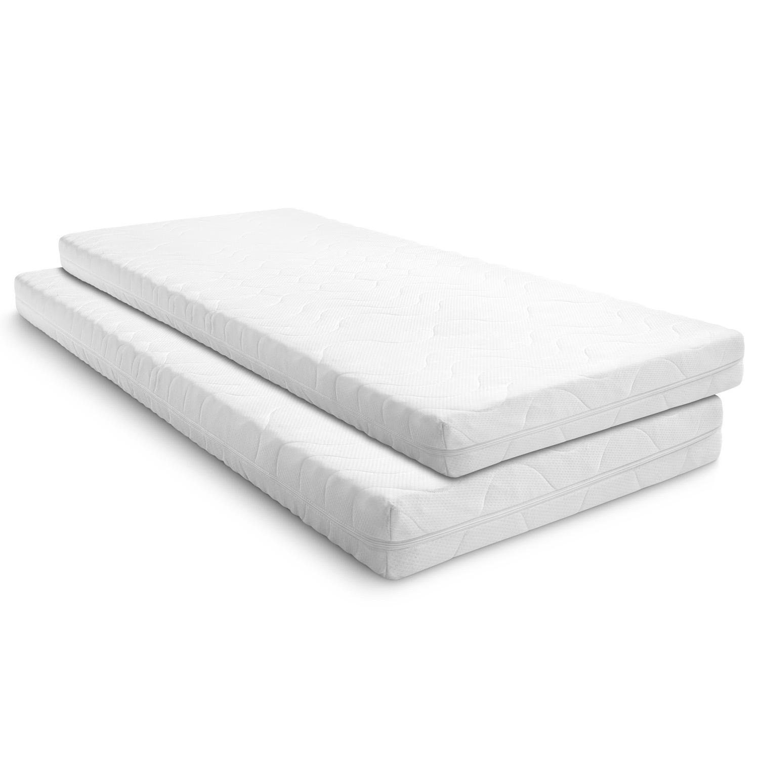Doppelpack Premium 7-Zonen Matratze 100x200 cm CloudComfort, Höhe 15 cm, Härtegrad H2/H3, Twin-Set