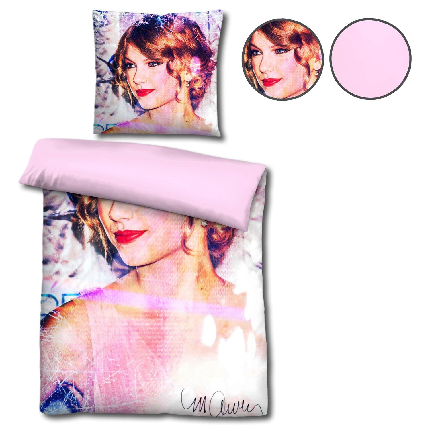 Castell Mikrofaser Wendebettwäsche Taylor Swift von Sid Maurer 155 x 220 + 80 x 80 cm