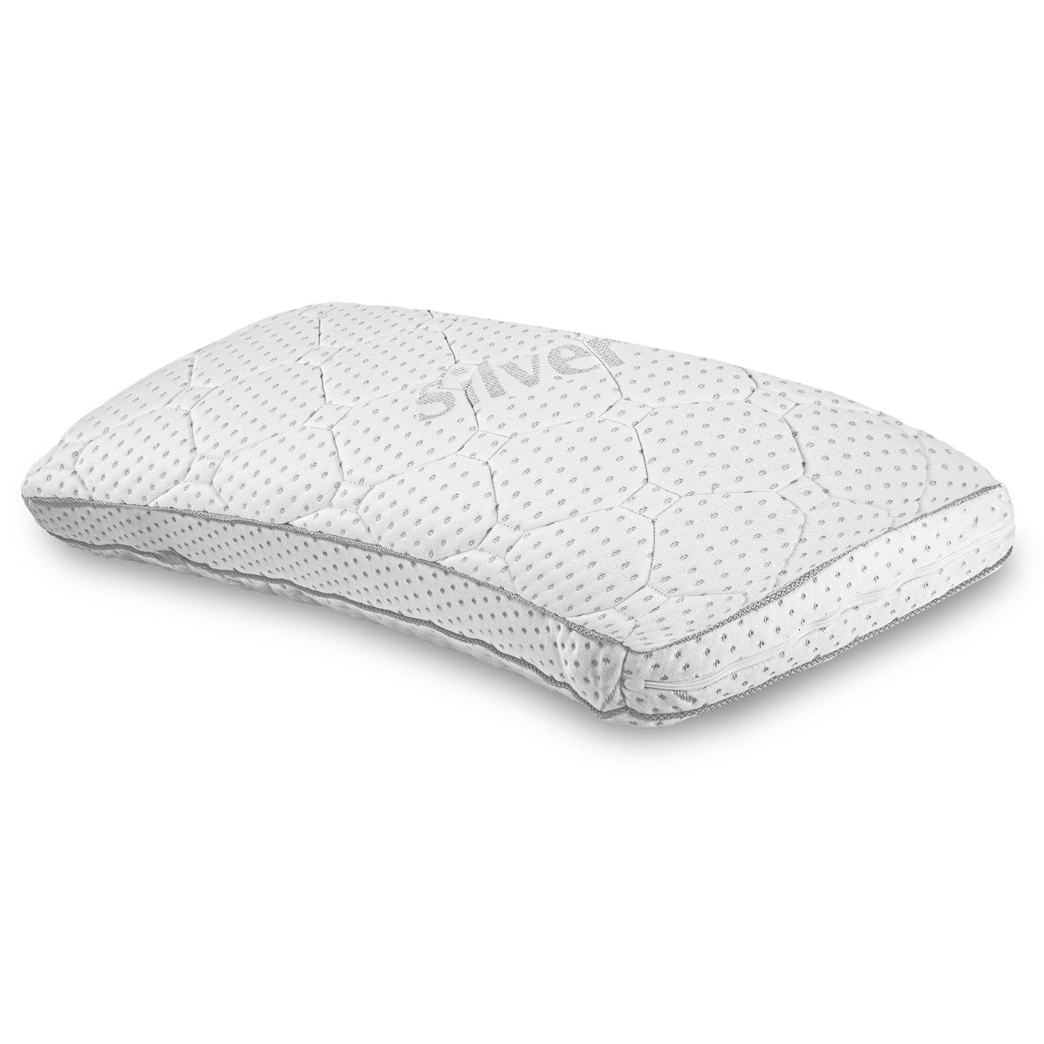 2 x Supportho viskoelastisk komfort-sovepude 40 x 80 cm