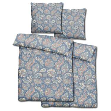 Doppelpack CloudComfort Basic Mikrofaser Bettwäsche paisley 155 x 220 + 80 x 80 cm