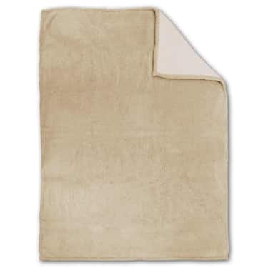 150 x 200 cm hyggeligt tæppe i lammeskindslook lavet af polyester