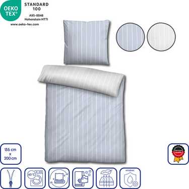 Double pack Castell cotton satin bed linen 135 x 200 cm + 80 x 80 cm