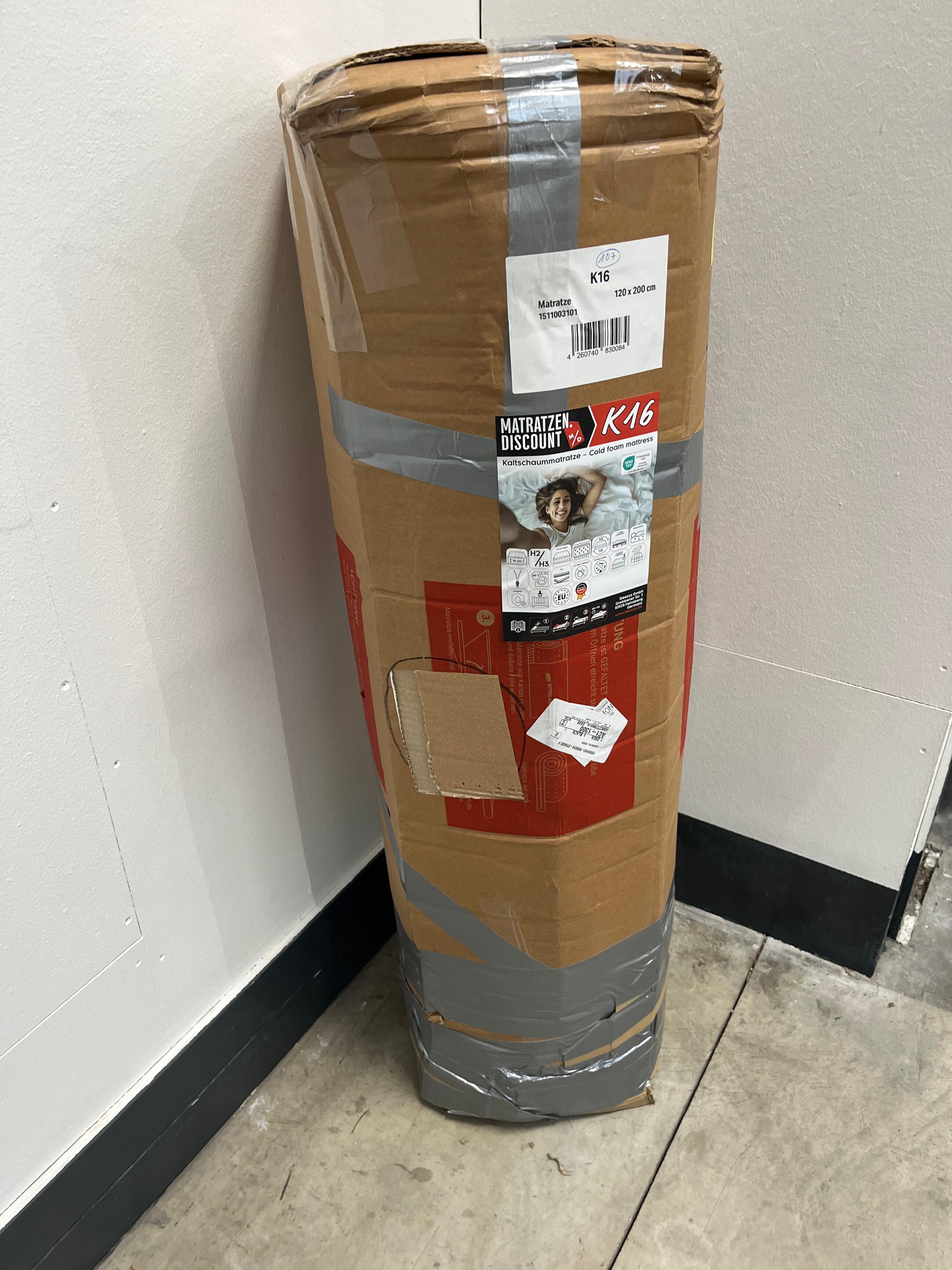 Höhe – B-Ware Kaltschaummatratze K16 / 120 x 200 cm / H2 + H3 / 16 cm Höhe