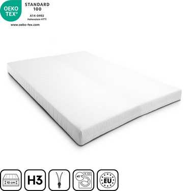 Materasso in schiuma comfort K10 160 x 200 cm, altezza 10 cm, livello di rigidità H3