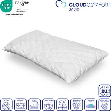 CloudComfort Basic spilvens ar želejas plāksnītēm 40 x 80 cm