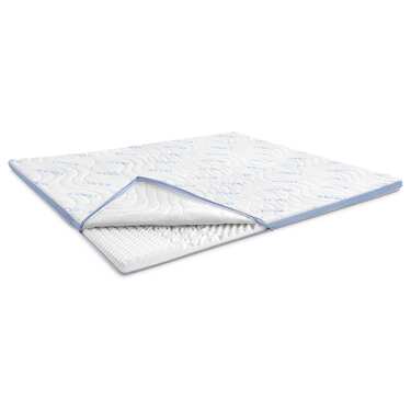 Cold foam topper CloudComfort Cool 120 x 200 cm H2/H3, height 7 cm, firmness level H2/H3, 7-zone topper with summer and winter side