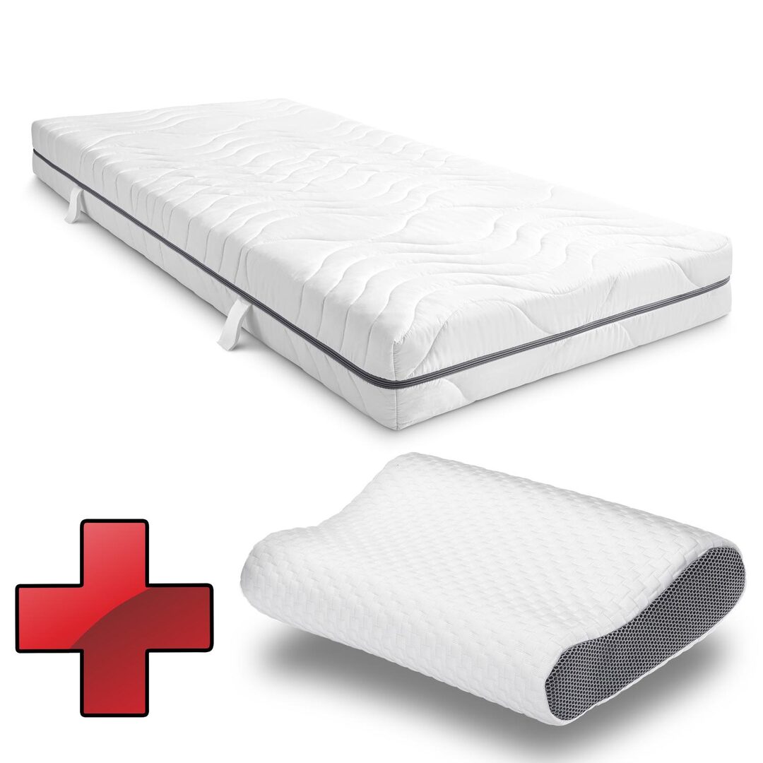 Materasso In Schiuma Fredda Coolux 90x200 Cm, Altezza 25 Cm, 7 Zone, Ortopedico, Durezza H3, Certificato Oeko-Tex, Con Copertura Rimovibile