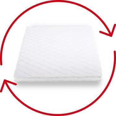 Comfort foam topper T6 180 x 200 cm, height 6 cm, firmness level H3 + 2 CloudComfort Basic microfiber pillows 80 x 80 cm