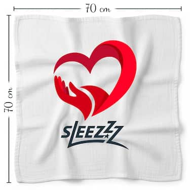 70 x 70 cm weiße Mullwindeln im 10er Pack aus 100% Baumwolle