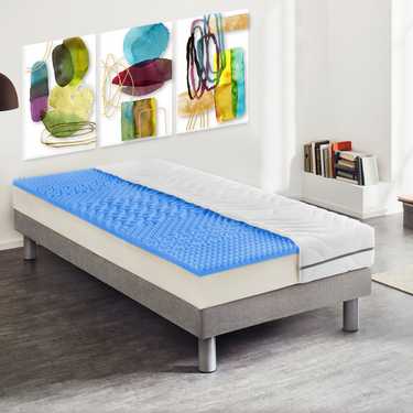 Materasso viscoelastico a 7 zone Sleezzz Smart 160 x 200 cm, altezza 18 cm, livello di rigidità H3 con schiuma a memoria d'aria