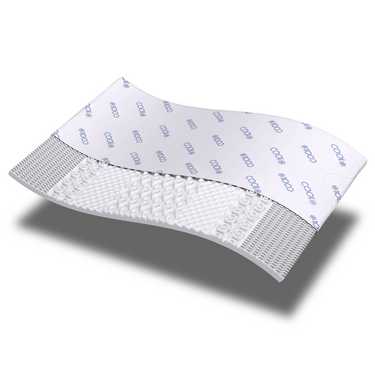Cold foam topper CloudComfort Cool 160 x 200 cm H2/H3, height 7 cm, firmness level H2/H3, 7-zone topper with summer and winter side + Sleezzz® Cool cooling effect pillow