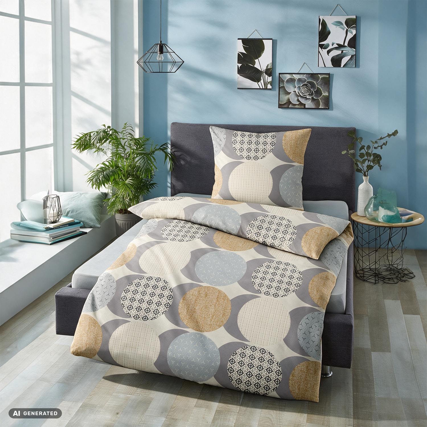 Комплект от две части CloudComfort Basic спално бельо от микрофибър с карета 135 x 200 + 80 x 80 см