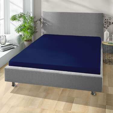 Setex REFIBRA, lenzuolo teso in fibra fine blu scuro 180 x 200 cm