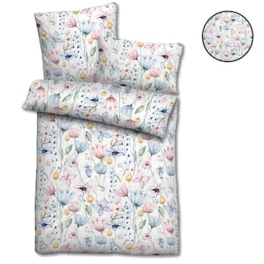 Doppelpack Mikrofaser Seersucker Bettwäsche 135 x 200 + 80 x 80 cm + 40 x 80 cm 3-teilig