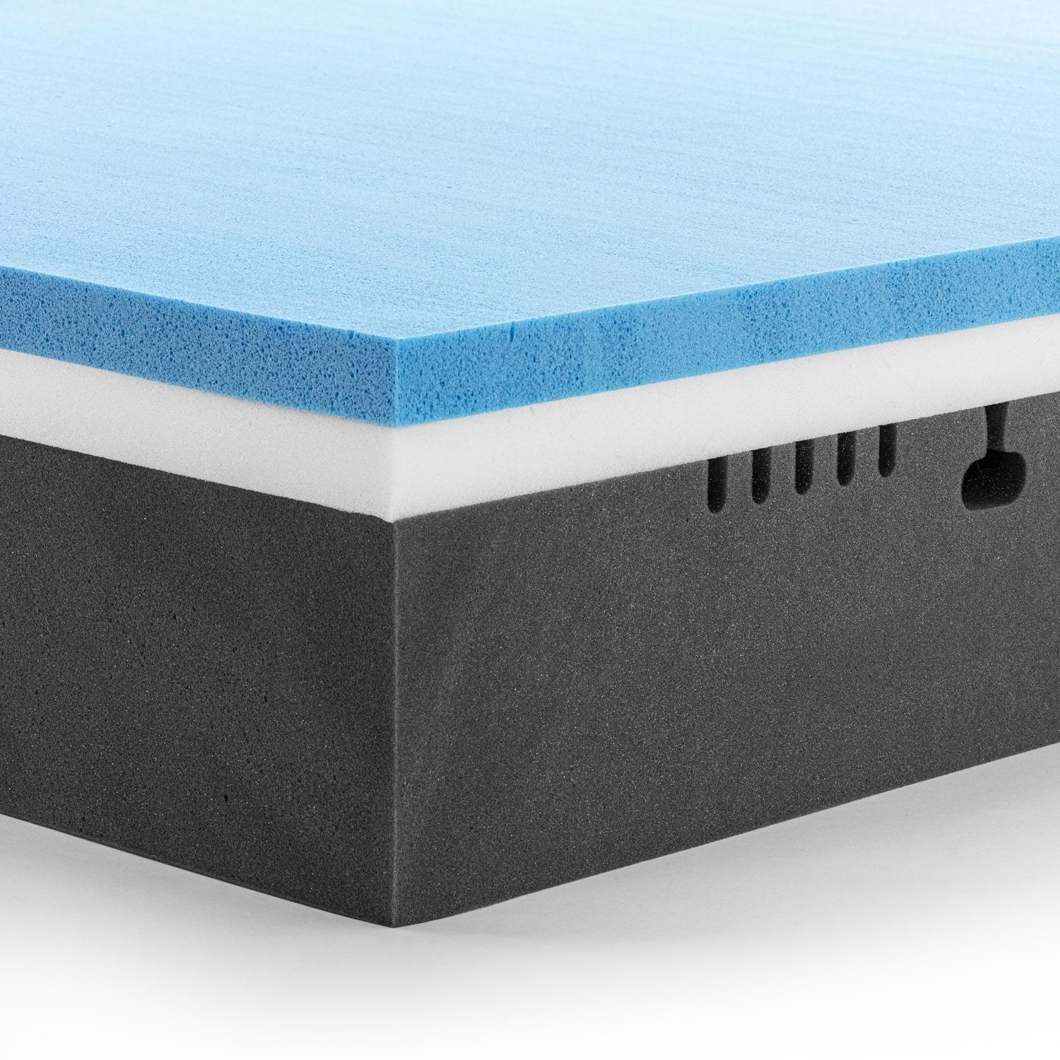Viskoelastik-Matratze Sleezzz Premium 180 x 200 cm, Höhe 20 cm, Härtegrad H2/H3, mit Wendegriffen
