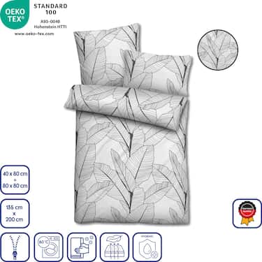Mikrofaser Seersucker Bettwäsche 135 x 200 + 80 x 80 cm + 40 x 80 cm 3-teilig