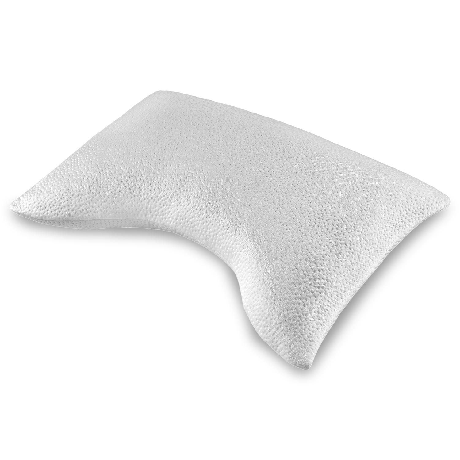 Στρώμα ιξωδοελαστικού τύπου Sleezzz Premium 140 x 200 εκ., ύψος 20 εκ., βαθμός σκληρότητας H2/H3, με λαβές αναστροφής + μαξιλάρι στήριξης αυχένα Sleezzz® Cool Gel-Schaum Kontur 40 x 60 x 16 εκ.