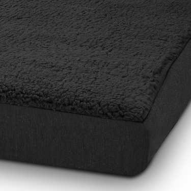 100 x 65 x 10 cm ergonomisches Hundekissen Größe L, Farbe schwarz