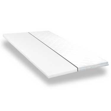 Komfortschaumtopper T6 180 x 200 cm, Höhe 6 cm, Härtegrad H3 + 2 CloudComfort Basic Mikrofaser Kopfkissen 80 x 80 cm