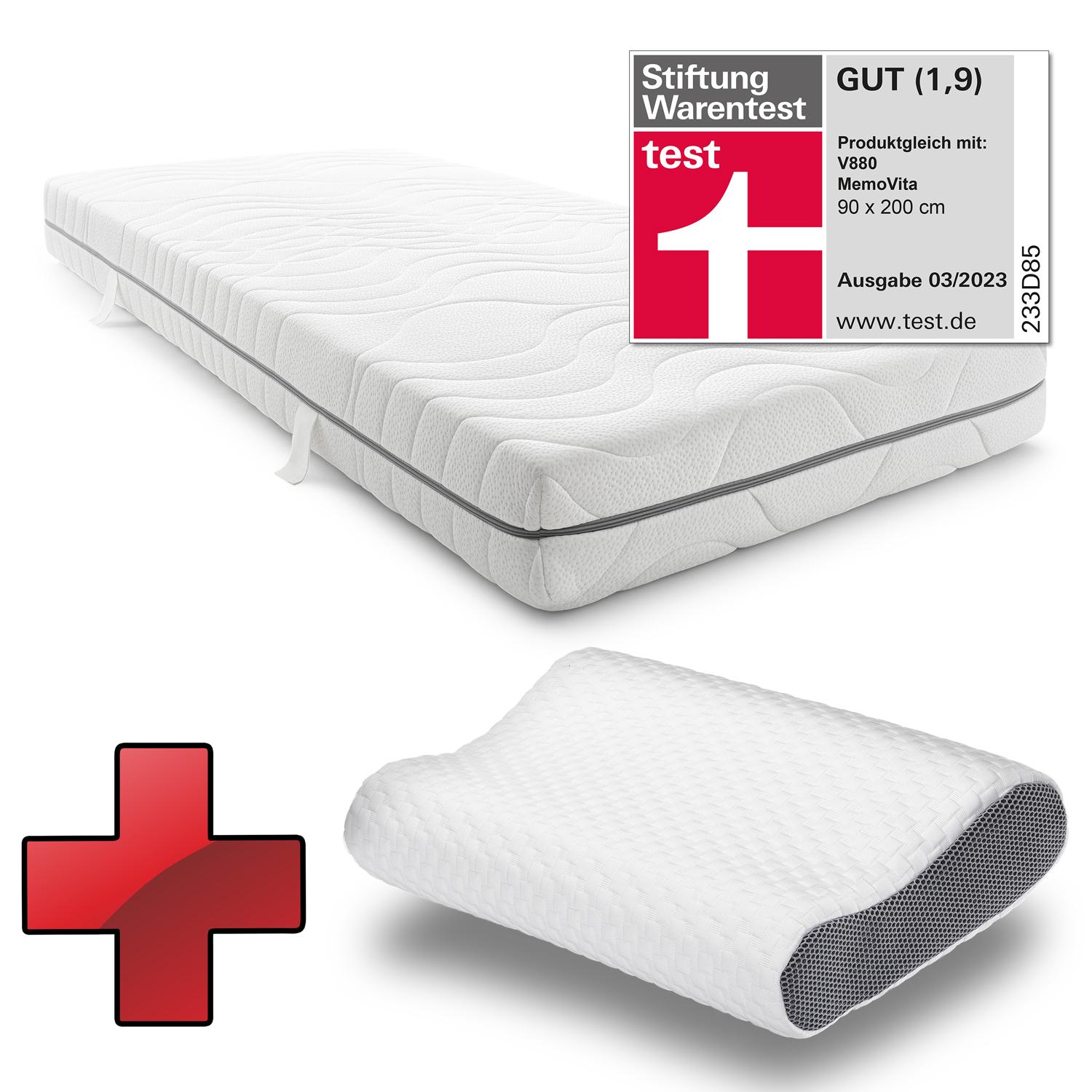 Sleezzz® Smart matras 90x200 cm + Sleezzz® Premium hoofdkussen met geheugeneffect