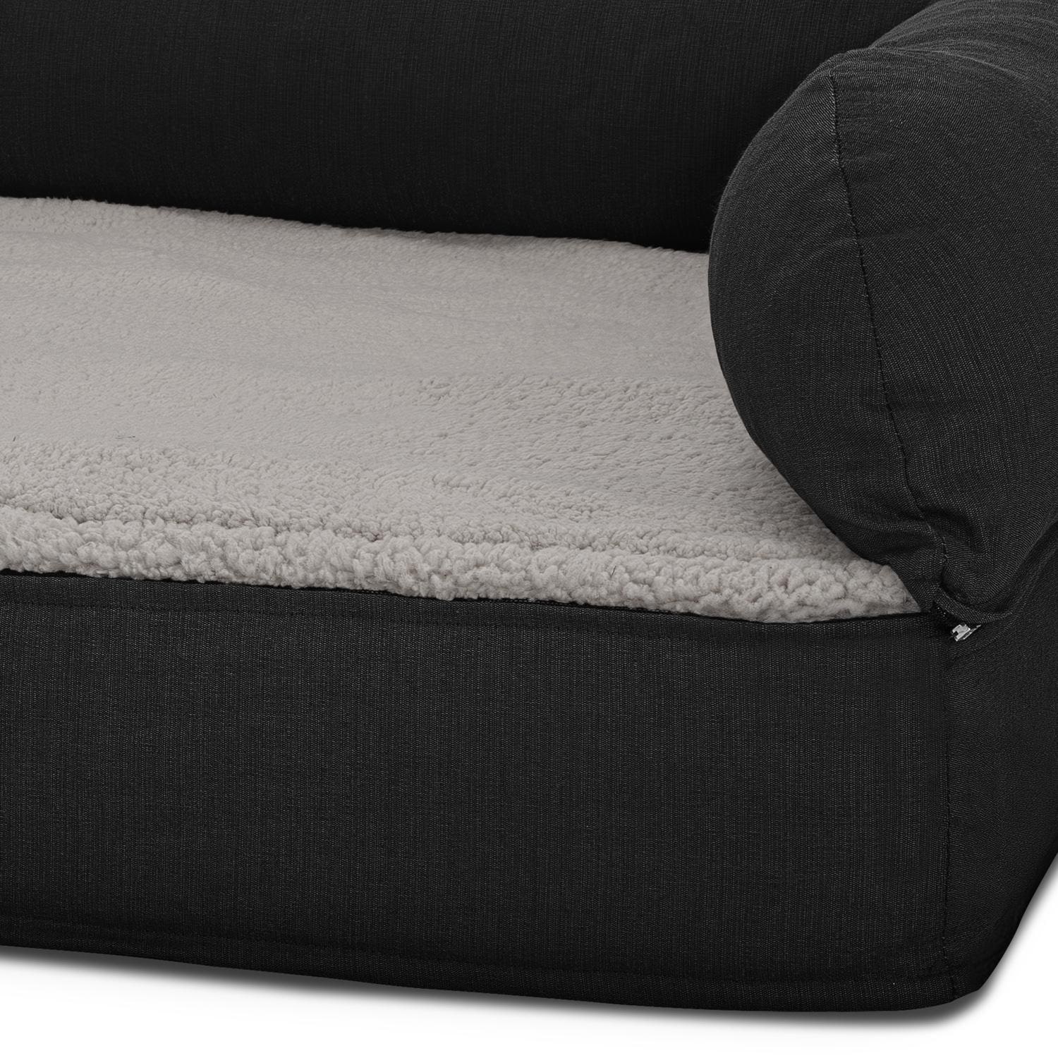 80 x 55 x 23 cm orthopaedic dog bed with backrest size M