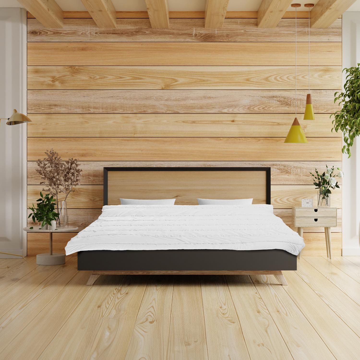 155 x 220 cm + 40 x 80 cm Mikrofaser Ganzjahres Bett-Set, extra leicht