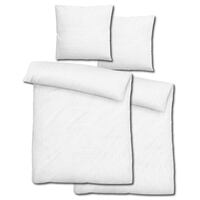 Dvojno pakiranje Sleezzz® muslinske posteljnine bele barve 155 x 220 cm + 80 x 80 cm