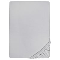 Spannbettlaken Microfaser Interlock-Jersey silber grau 90 x 190 - 100 x 200 cm