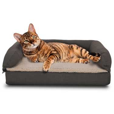 80 x 55 x 23 cm orthopaedic dog bed with backrest size M