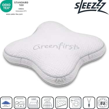 2 x Sleezzz® Premium Gelschaum Kontur- und Bauchschläfer Kissen