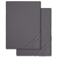 Prostěradlo zimní fleece antracit 140 x 190 - 160 x 200 cm dvojité balení