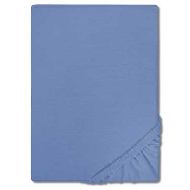 Double pack of CloudComfort Basic fitted sheets jersey stretch blue 90 x 190 - 100 x 200 cm (2 pieces)