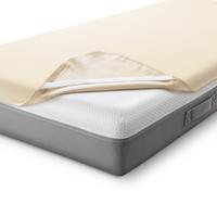 Sleezzz Basic Molton mattress protector 160 x 200 cm, mattress protector made of 100% cotton, natural colors, fixed tension