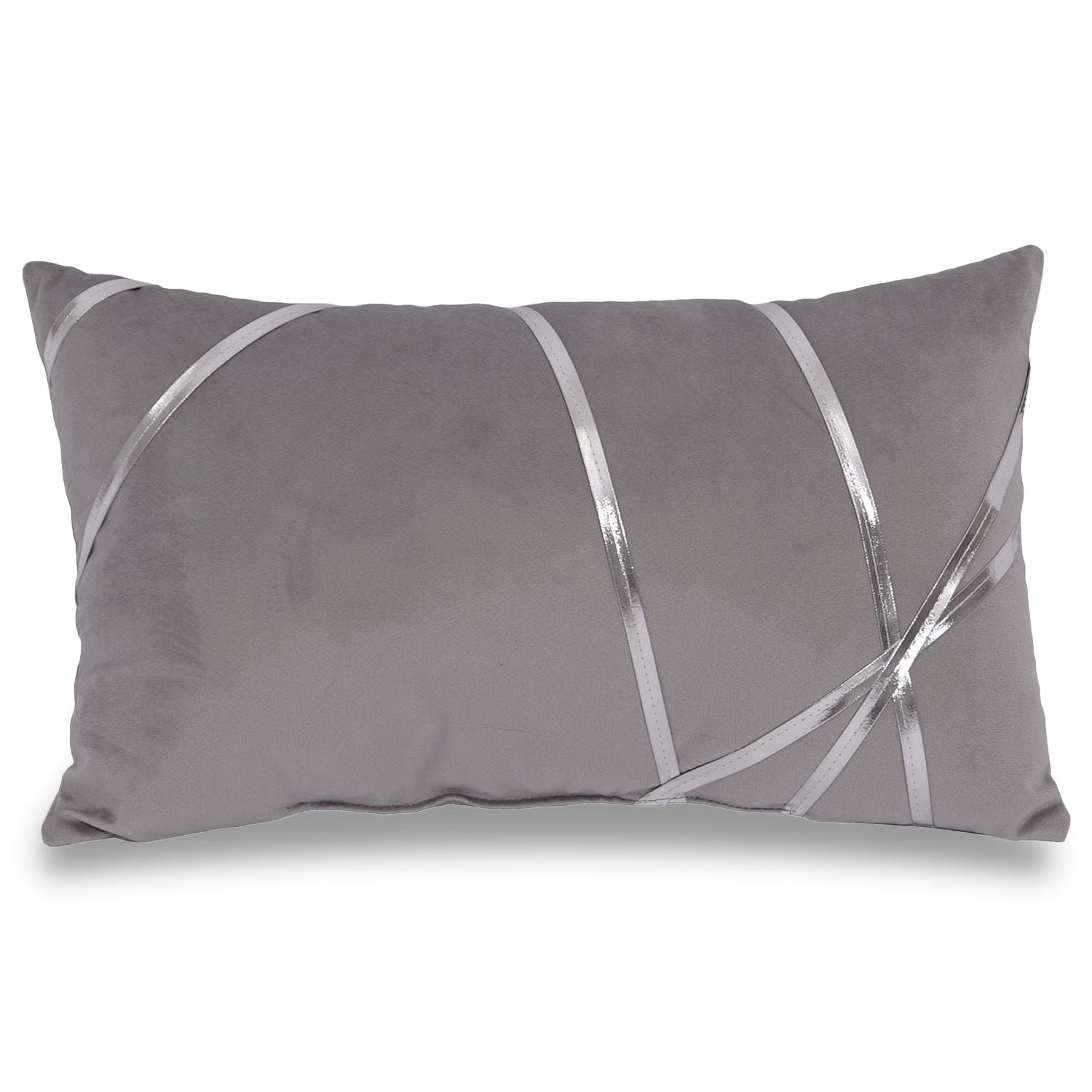 Decorative cushion moon silver 30 x 50 cm