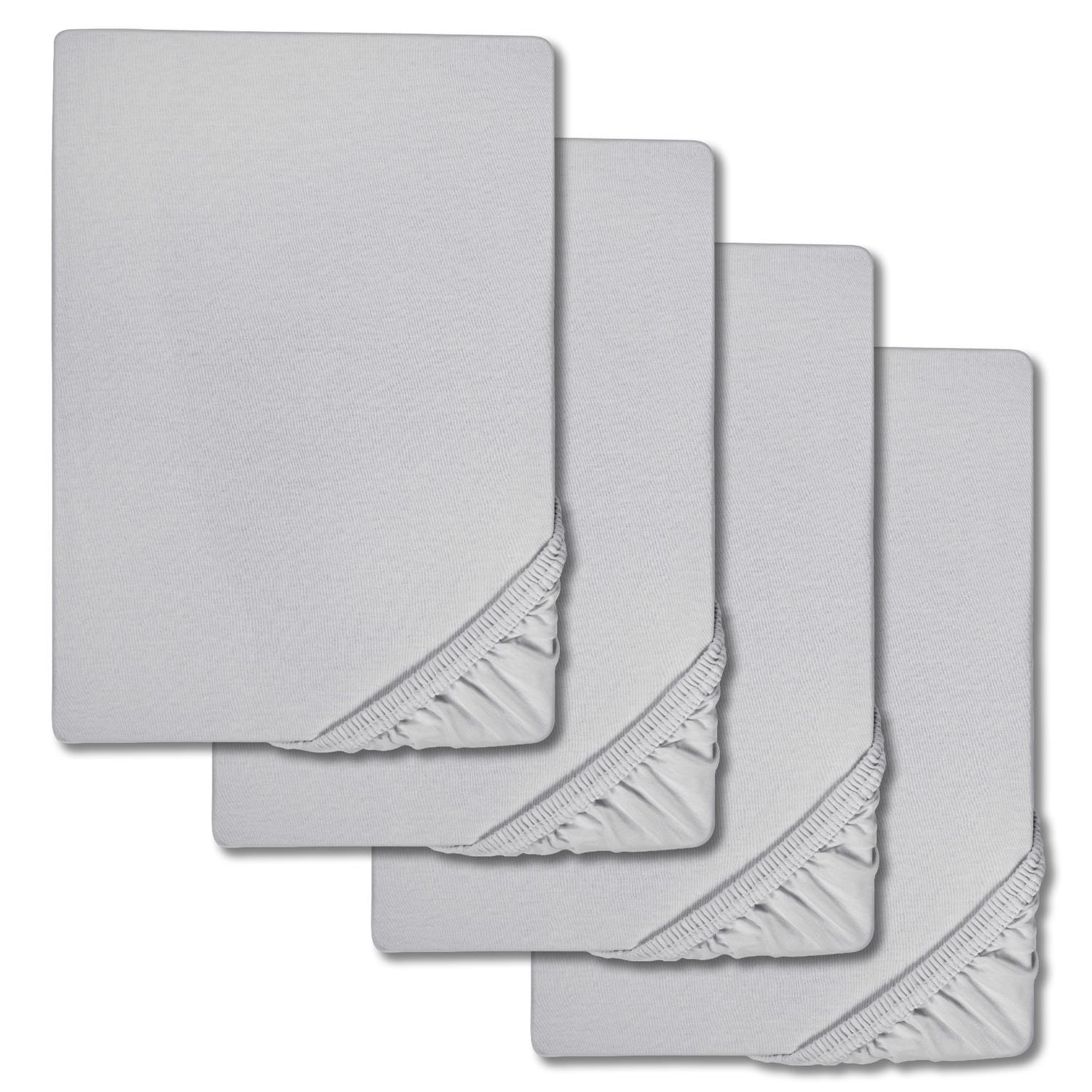Castell fitted sheet microfiber interlock jersey dark grey 90 x 190 - 100 x 200 cm in a pack of 4 Castell fitted sheet microfiber interlock jersey dark grey 90 x 190 - 100 x 200 cm in a pack of 4