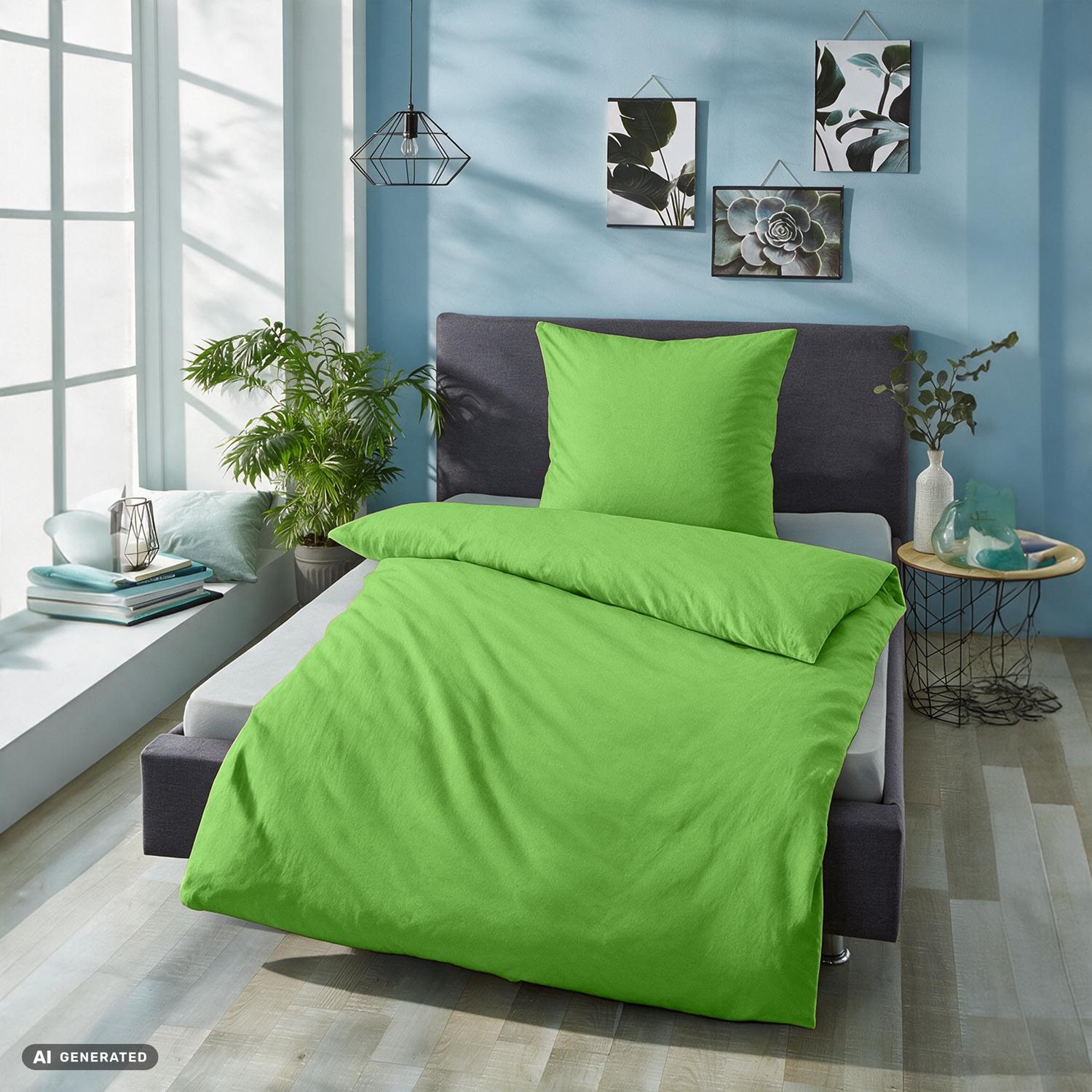 Cloud Comfort Mako-Satin Bettwäsche 135 x 200 cm + 80 x 80 cm